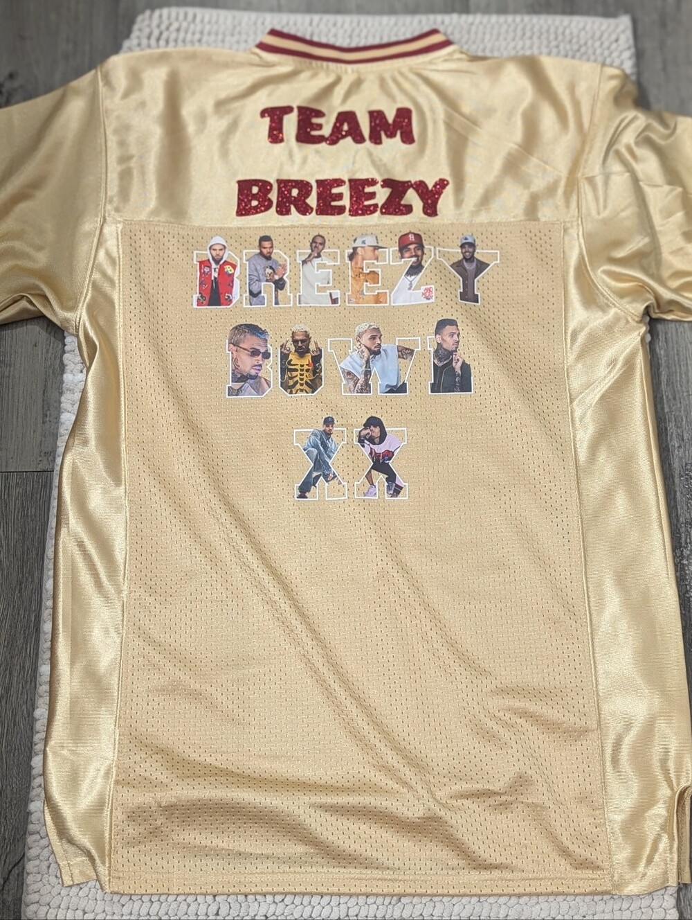Gold 'Team Breezy' Mesh Jersey